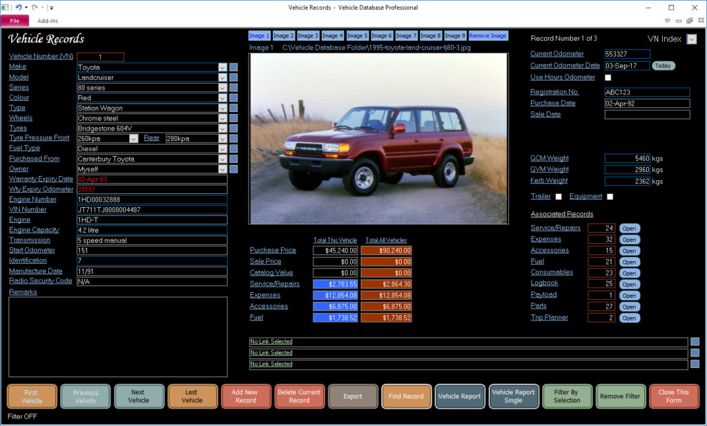 Large Vehicle Form