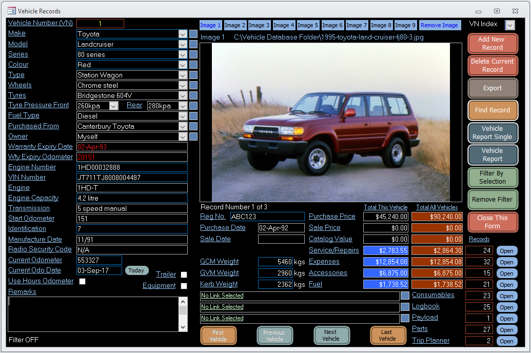 Small Vehicle Form